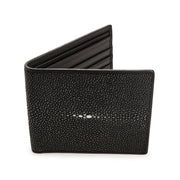 Genuine Black Polished Stingray Leather Wallet