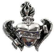 Heart Wings Sterling Silver Gothic Pendant