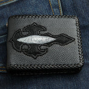 black stingray cross biker wallet for men
