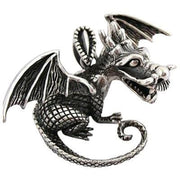 sterling silver dragon knight pendant